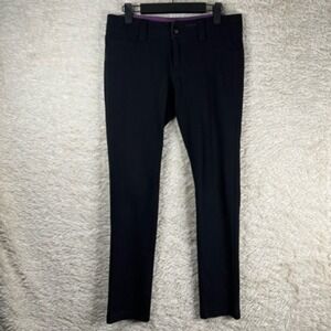 Bret Womens Skinny Slim Pants Black Violet Pockets Stretch Flat Front‎ Juniors 5